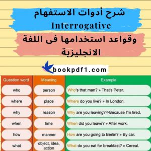 شرح أدوات الاستفهام Interrogative وقواعد استخدامها فى اللغة الانجليزية 